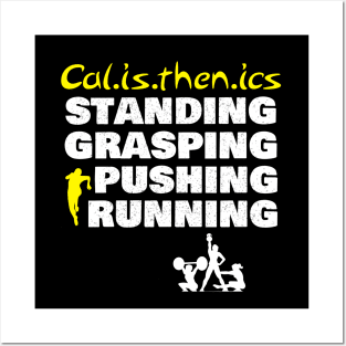 standing runing pushing calisthenics Posters and Art